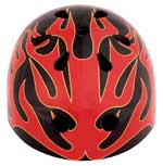 Black Flame Target Helmets Full Graphic