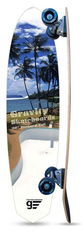 Gravity SkateBoards - On Da Beach 37 Inch Diamond Tail Longboard