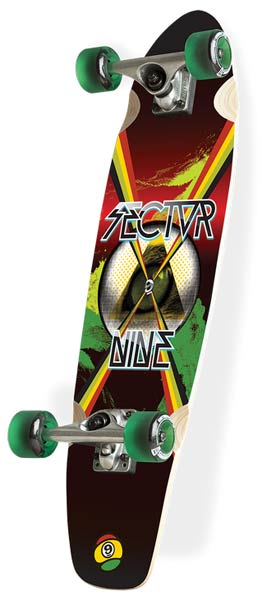 Sector 9 Rasta Prism Longboard